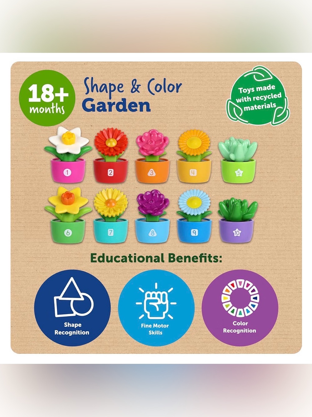 Learning Resources Shape & Color Garden - Multicolor Flower Counting Set - Picture 5 of 5